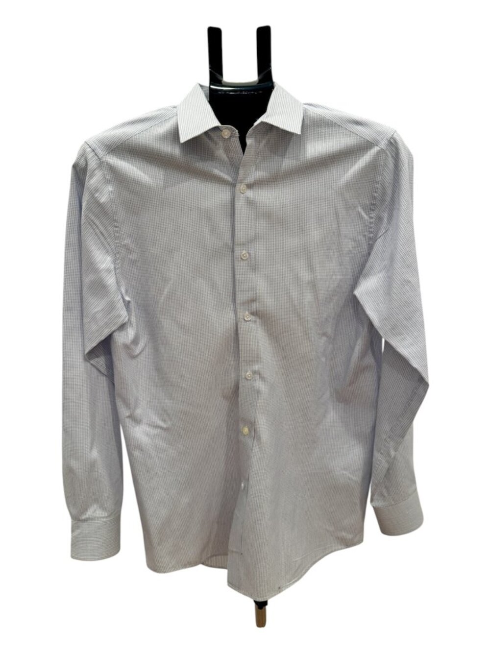 Bar III Mens Dress Shirt Small 14.5 32/33 Slim Fit Stretch Micro Grid Unisex